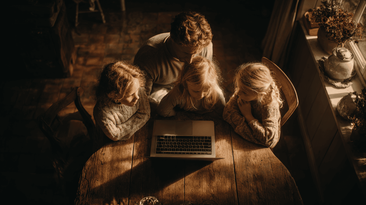 Family researching healthcare prices together