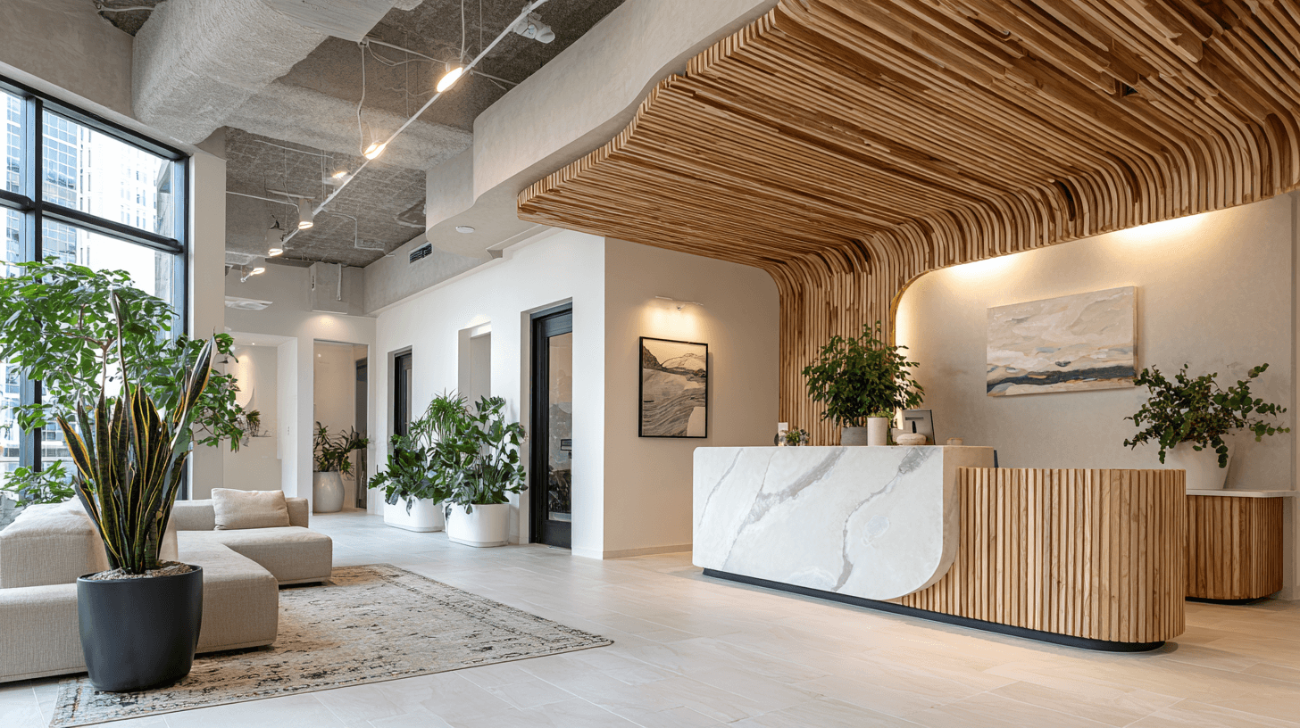 Modern medical facility lobby